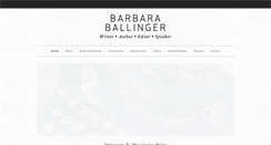Desktop Screenshot of barbaraballinger.com
