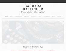 Tablet Screenshot of barbaraballinger.com